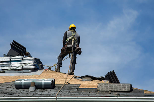 Professional Flat Roof Repair technician working in Lowell, MI